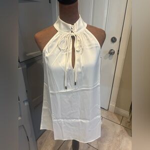 Haute Hippie Ivory Halter Blouse